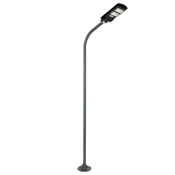 GLOBOSTAR® URBANO-280 GLB-000-0009 Μεταλλικός Γαλβανισμένος Στύλος Φωτισμού για Φωτοβολταϊκό Φωτιστικό Δρόμου Εξωτερικού Χώρου - RAL 7016 Γκρι Ανθρακί - Μ84 x Π25 x Υ280cm