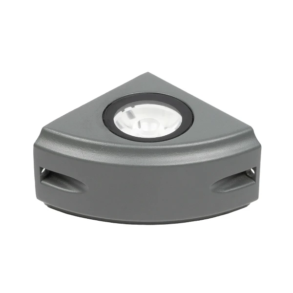 GLOBOSTAR® FLOODORA GLB-103-0029 Προβολέας Σποτ Wall Washer LED 3W 270lm 5° AC 220-240V Αδιάβροχο IP65 Θερμό Λευκό 2700K - Sanan SMD Chip - Γκρι Ανθρακί Ματ - Μ8 x Π5 x Υ8cm - 3 Χρόνια Εγγύηση