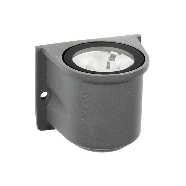 GLOBOSTAR® FLOODORA GLB-103-0030 Προβολέας Σποτ Wall Washer LED 3W 270lm 5° AC 220-240V Αδιάβροχο IP65 Θερμό Λευκό 2700K - Sanan SMD Chip - Γκρι Ανθρακί Ματ - Μ6.5 x Π5.5 x Υ5cm - 3 Χρόνια Εγγύηση