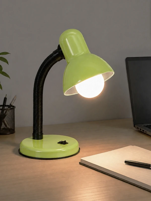 GLOBOSTAR® STUDENT GLB-102-0010 Μοντέρνο Επιτραπέζιο Φωτιστικό Πορτατίφ με Ντουί 1 x E27 AC 220-240V IP20 - Πράσινο & Μαύρο - Μ14 x Π14 x Υ32cm