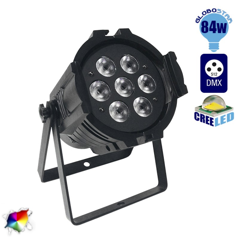 Επαγγελματική Κεφαλή PAR LED WASH 84W 230V 30° DMX512 RGBW GloboStar 51112