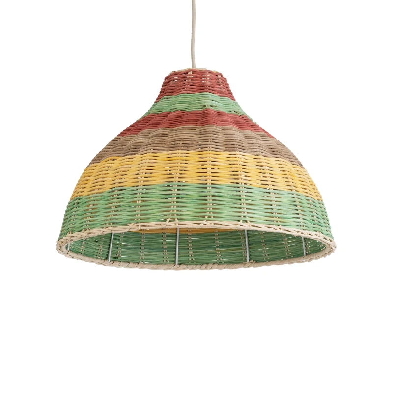 GLOBOSTAR® CABALLEROS 02053 Boho Κρεμαστό Φωτιστικό Οροφής με Ντουί 1 x E27 AC 220-240V IP20 - Πολύχρωμο - Μ40 x Π40 x Υ27cm