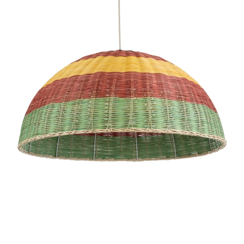 GLOBOSTAR® CABALLEROS 02061 Boho Κρεμαστό Φωτιστικό Οροφής με Ντουί 1 x E27 AC 220-240V IP20 - Πολύχρωμο - Μ70 x Π70 x Υ34cm