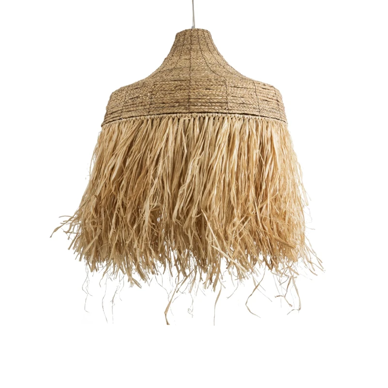 GLOBOSTAR® PORTOFERRAIO 02186 Boho Κρεμαστό Φωτιστικό Οροφής με Ντουί 1 x E27 AC 220-240V IP20 - Μπεζ - Μ80 x Π80 x Υ120cm