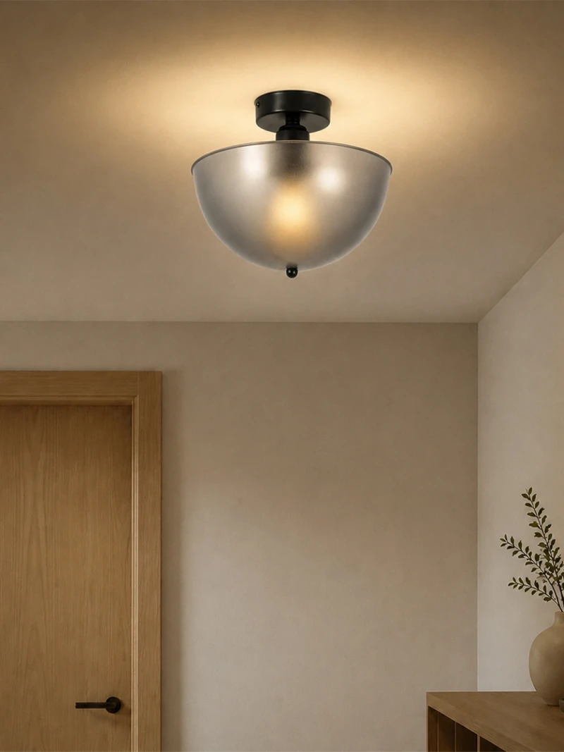 GLOBOSTAR® MEDUSA 203-0307 Μοντέρνο Φωτιστικό Οροφής με Ντουί 1 x E27 AC 220-240V IP20 - Γκρι Μαύρο - Μ25 x Π25 x 23cm