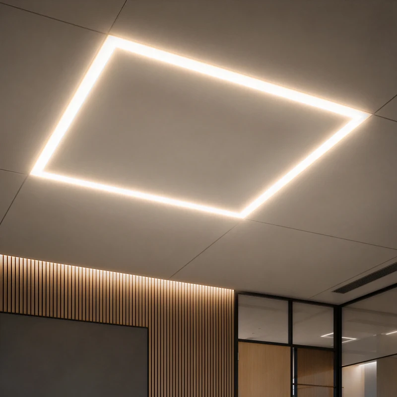 GloboStar® 60370 Χωνευτό LED Panel Linear Frameless Super Slim 60x60cm 48W 5280lm 120° CRI≥85Ra AC 220-240V IP44 Μ60 x Π60 x Υ1.5cm - Θερμό Λευκό 2700K - TÜV Certified Driver - 5 Years Warranty