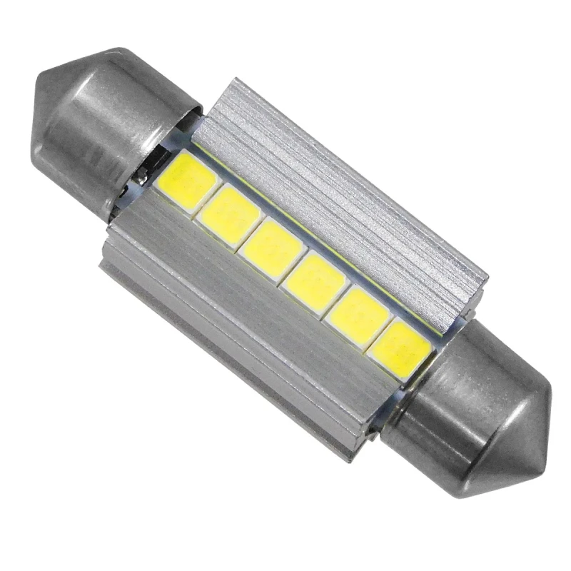 GloboStar® C5W 81338 Λάμπα Αυτοκινήτου 36mm FESTOON  3rd Generation Can-Bus Extreme Series LED 6 SMD 3030 3.2W 270lm 120° DC 12V IP20 Ψυχρό Λευκό 6000K