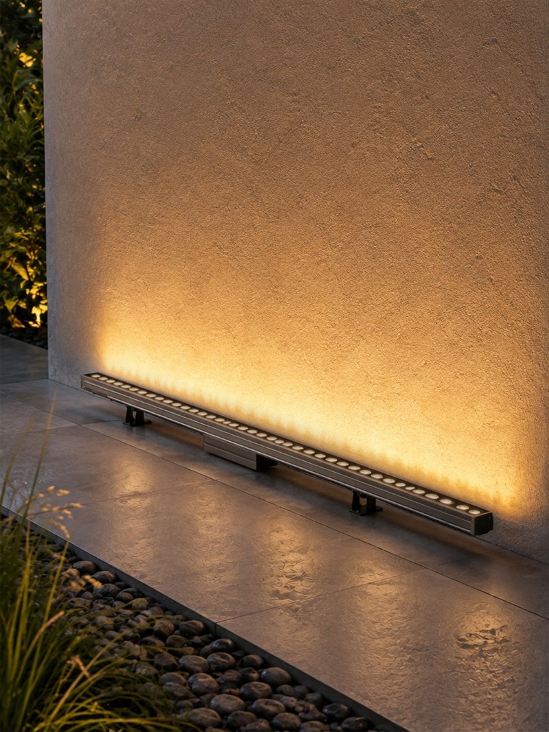 GLOBOSTAR® WASHERLUMA GLB-103-0033 Μπάρα Φωτισμού Wall Washer LED 36W 3240lm 30° AC 220-240V Αδιάβροχο IP65 Θερμό Λευκό 2700K - Sanan SMD Chip - Γκρι Ανθρακί Ματ - Μ100 x Π4 x Υ6.5cm - 3 Χρόνια Εγγύηση