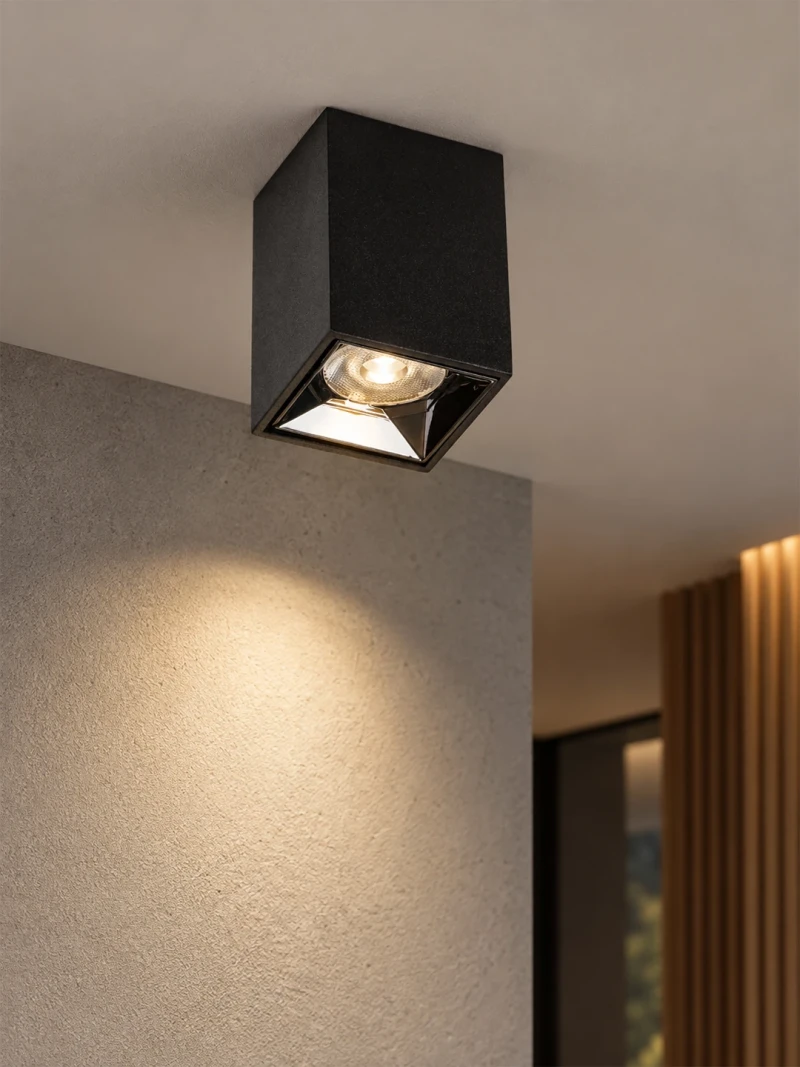 kelvo® LUMINAR KLV-101-0323 Φωτιστικό Downlight Σποτ LED 3W 405lm 36° AC 220-240V IP20 Θερμό Λευκό 2700K - Osram SMD Chip & TÜV SÜD Driver - Μαύρο Ματ - Μ4.2 x Π4.2 x Υ6.6cm - 5 Χρόνια Εγγύηση
