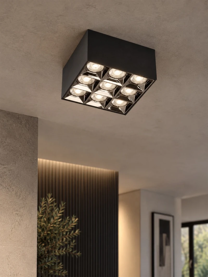kelvo® LUMINAR KLV-101-0341 Φωτιστικό Downlight Σποτ LED 30W 4200lm 36° AC 220-240V IP20 Φυσικό Λευκό 4500K - Osram SMD Chip & TÜV SÜD Driver - Μαύρο Ματ - Μ12 x Π12 x Υ6.6cm - 5 Χρόνια Εγγύηση