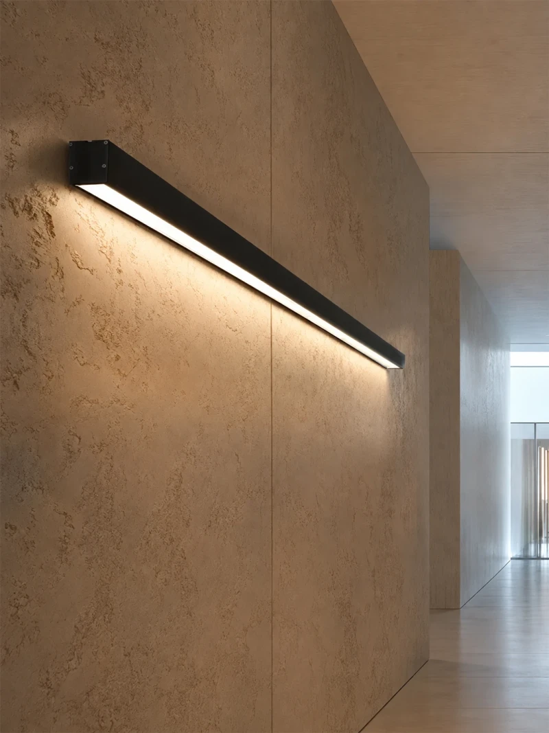 kelvo® ORION KLV-101-0362-V3 Φωτιστικό Τοίχου / Απλίκα LED 72W 7200lm 120° AC 220-240V IP20 Ρυθμιζόμενο Λευκό CCT με Χειριστήριο από 2700K έως 6000K Dimmable - Lumileds SMD Chip - Μαύρο Ματ - Μ120 x Π5.5 x Υ7cm - 3 Χρόνια Εγγύηση