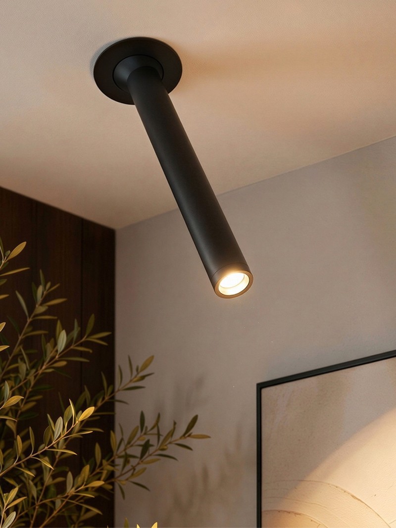 kelvo® DALE KLV-101-0386 Χωνευτό Κινούμενο Φωτιστικό Downlight Σποτ LED 5W 625lm 38° AC 220-240V IP20 Θερμό Λευκό 2700K - Bridgelux COB Chip & TÜV SÜD Driver - Μαύρο Ματ - Μ6.4 x Π6.4 x Υ20cm / Q5.5cm - 5 Χρόνια Εγγύηση