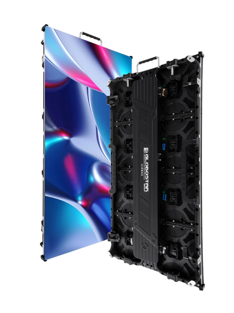 GLOBOSTAR® LUMOWALL 41003 Κυρτή Οθόνη Video Wall P3.91 Καμπίνα 50x100cm LED 360W 3840Hz 32768 Dots ≥5600cd/㎡ Nits AC 220-240V Εξωτερικού Χώρου IP65 Full Color S1/16 14Bits - Κάρτα NovaStar A8S-N+HUB - Curved -10/+15 Angle - Προστατευτικά Γωνιών - Nationst