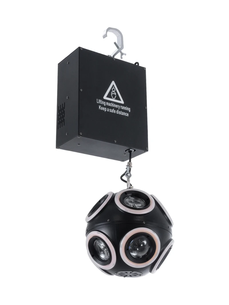 GloboStar® 51197 LIFT BALL Επαγγελματικό Φωτιστικό Ειδικών Εφέ Φ25cm KINETIC BALL MATRIX PIXEL Super BEAM Light CREE LED 4in1 300W - 10 x 20W LED COB Chips RGBW & 10 x 20W LED COB Chips Ultra Gold Warm White 2200K - Μέγιστο Μήκος Ανύψωσης 6 Μέτρα - AC 220