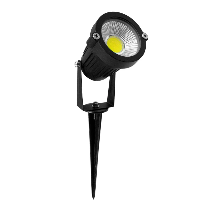 GLOBOSTAR® ROOT 75581 Φωτιστικό Σποτ για Φυτά - Δέντρα με Βάση Κήπου / Καρφωτό LED 10W 1200lm 35° DC 12-24V Αδιάβροχο IP67 Ψυχρό Λευκό 6000K Dimmable - Bridgelux COB Chip - Μαύρο - Μ6 x Π6 x Υ12.5cm - 2 Χρόνια Εγγύηση