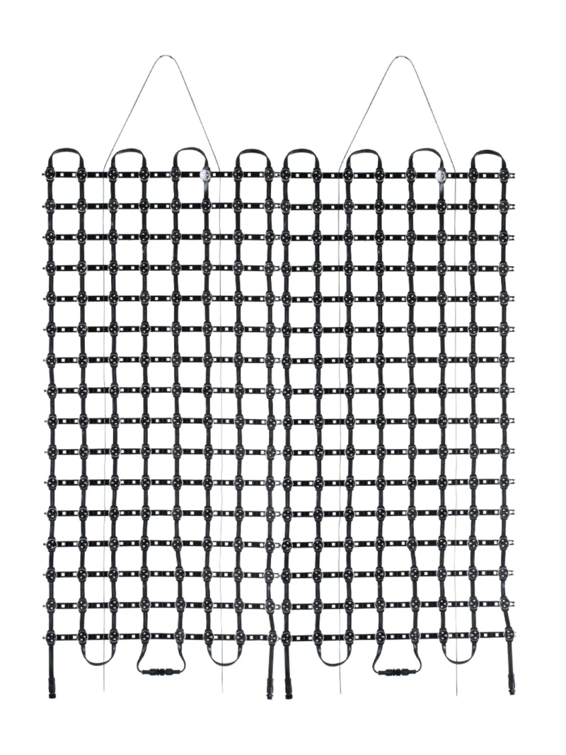 GloboStar® 90142 Digital Pixel Addressable Facade Soft Net Panel - Ψηφιακό Εύκαμπτο Δίχτυ Πάνελ Πρόσοψης Κτιρίων LED SMD 3535 192W/m2 256LED/m2 256PIXEL/m2 SPI/TTL Protocol IC UCS512B 11520lm/m2 120° DC 12V IP67 RGB - Μαύρο Σώμα - Μ100 x Π100 x Υ1.7cm