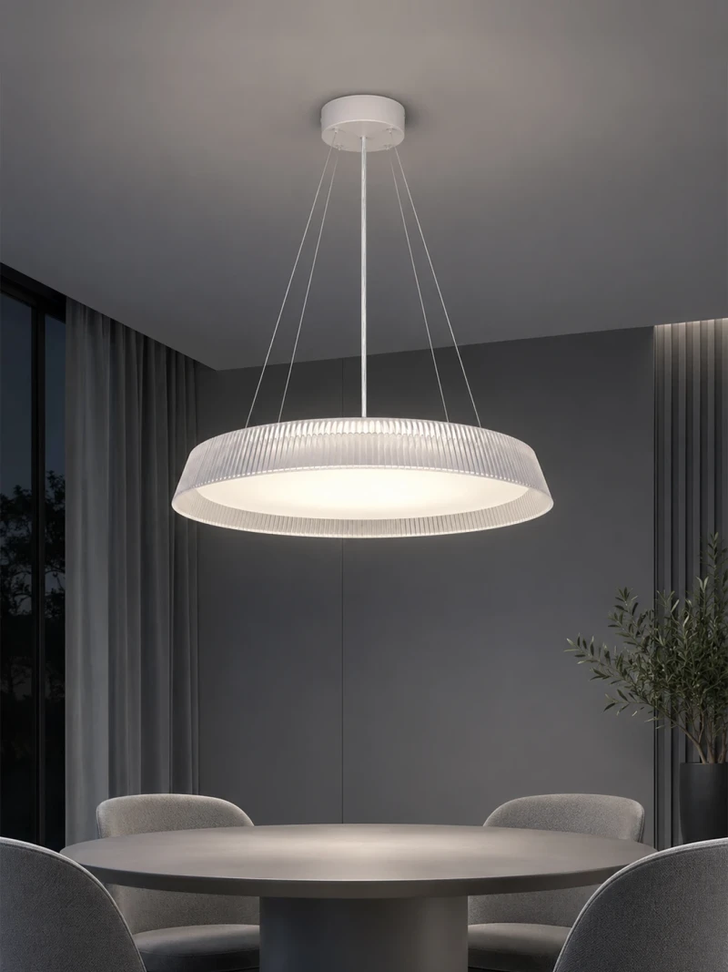 kelvo® LUMORA KLV-101-0585 Κρεμαστό Φωτιστικό Οροφής LED 36W 3600lm 120° AC 220-240V IP20 Ρυθμιζόμενο Λευκό CCT με Διακόπτη στο Driver 2700K/4500K/6000K Triac Dimmable - Lumileds SMD Chip & ENEC/TÜV Driver - Διάφανο - Μ53 x Π53 x Υ7cm - 5 Χρόνια Εγγύηση