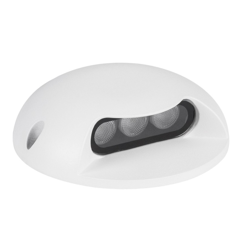 GLOBOSTAR® STEPLUNA 90620 Φωτιστικό Σκαλοπατιού / Διαδρόμου LED 3W 345lm 10° DC 24V Αδιάβροχο IP65 Φυσικό Λευκό 4500K Dimmable - Bridgelux SMD Chip - Λευκό Ματ - Μ12 x Π12 x Υ3cm - 3 Χρόνια Εγγύηση